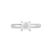 Thumbnail Image 4 of Diamond Solitaire Ring 3/4 Carat Princess-Cut 14K White Gold (I/I2)