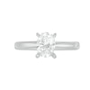 Thumbnail Image 4 of Certified Diamond Solitaire Ring 1 ct Oval 14K White Gold (I/I1)