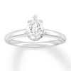 Thumbnail Image 1 of Certified Diamond Solitaire 1 ct Pear-shaped 14K White Gold (I/I1)