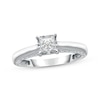 Thumbnail Image 1 of Diamond Solitaire Engagement Ring 1 ct tw Princess/Round 10K White Gold (J/I3)