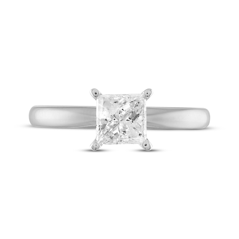 Main Image 3 of Diamond Solitaire Engagement Ring 1 ct tw Princess-cut 10K White Gold (I/I3)