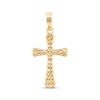 Thumbnail Image 1 of Men's Diamond-Cut Rounded Edge Cross Charm 14K Yellow Gold