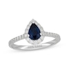 Thumbnail Image 0 of Neil Lane Pear-Shaped Natural Blue Sapphire & Diamond Engagement Ring 1/2 ct tw 14K White Gold