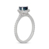 Thumbnail Image 1 of Neil Lane Pear-Shaped Natural Blue Sapphire & Diamond Engagement Ring 1/2 ct tw 14K White Gold