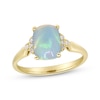 Thumbnail Image 1 of Cushion-Cut Opal & Diamond Ring 1/20 ct tw 10K Yellow Gold