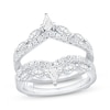 Thumbnail Image 1 of Pear, Marquise & Round-Cut Diamond Chevron Enhancer Ring 1-1/3 ct tw 14K White Gold