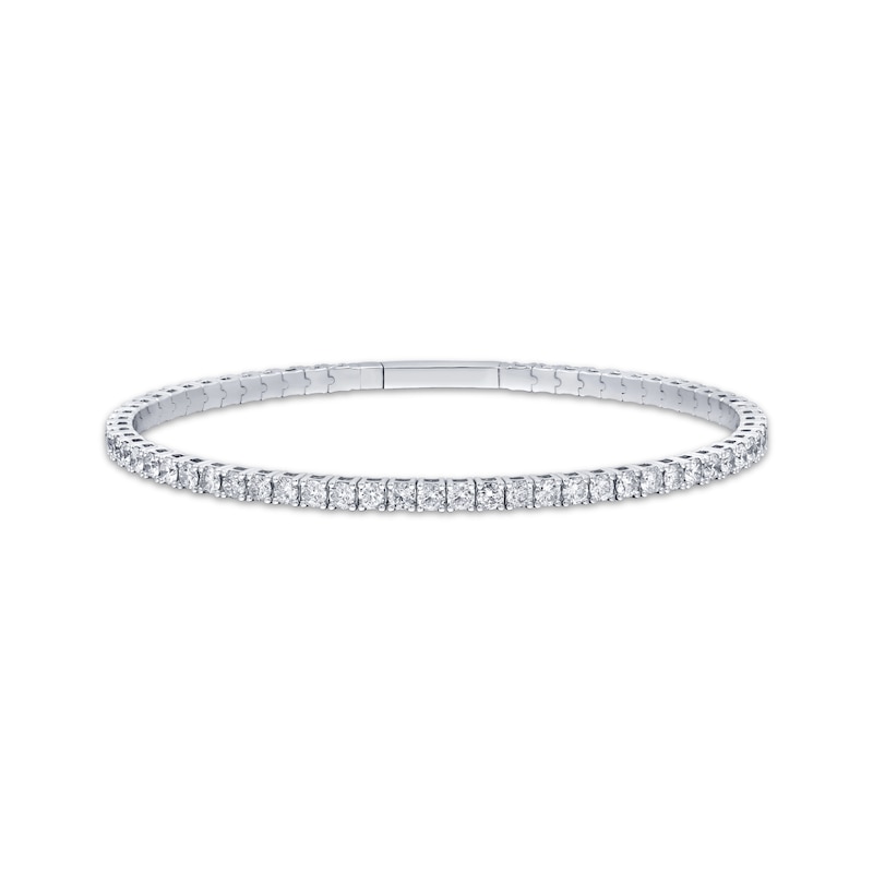 Diamond Flex Bangle Bracelet 4 ct tw 14K White Gold