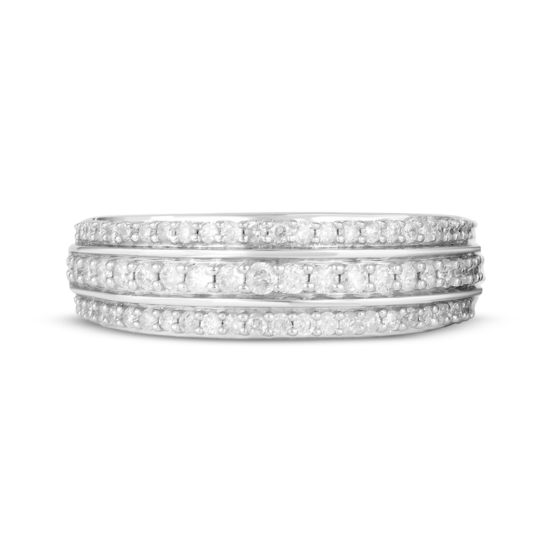 Main Image 3 of Diamond Multi-Row Fashion Ring 1/2 ct tw 10K White Gold