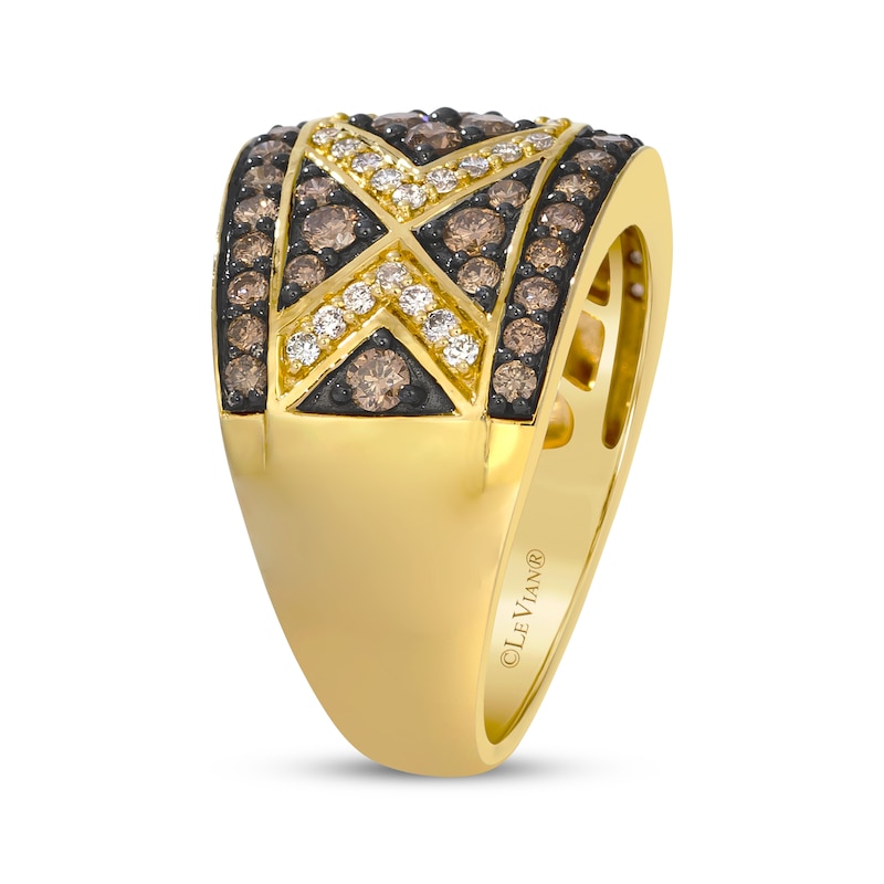 Main Image 3 of Le Vian Diamond Pattern Ring 1-1/5 ct tw 14K Honey Gold