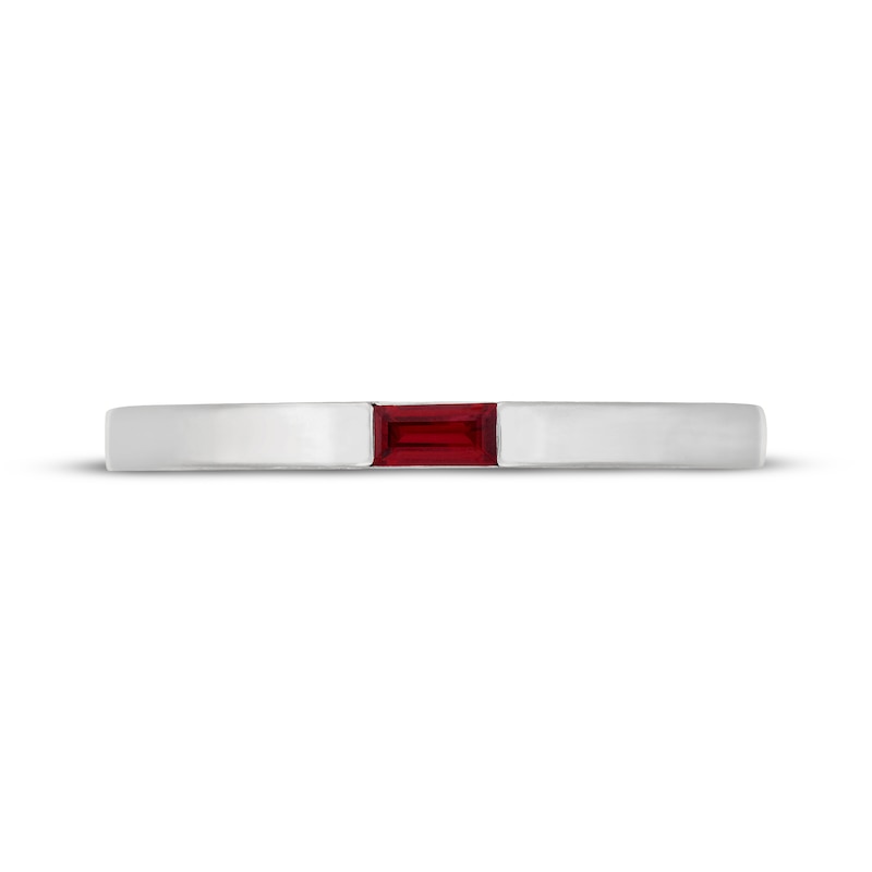 Main Image 3 of Neil Lane Baguette-Cut Natural Ruby Anniversary Ring 14K White Gold