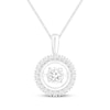 Thumbnail Image 1 of Unstoppable Love Diamond Halo Necklace 1/3 ct tw 10K White Gold 19&quot;