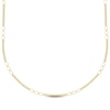 Thumbnail Image 1 of Solid Curb Link Chain Station Necklace 10K Yellow Gold 18&quot;