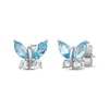 Thumbnail Image 3 of Marquise-Cut Swiss Blue Topaz & White Lab-Created Sapphire Butterfly Gift Set Sterling Silver