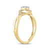 Thumbnail Image 2 of Multi-Diamond Bypass Swirl Promise Ring 1/5 ct tw 10K Yellow Gold