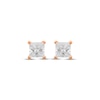 Thumbnail Image 1 of Lab-Created Diamonds by KAY Princess-Cut Solitaire Stud Earrings 1/3 ct tw 10K Rose Gold (I/SI2)