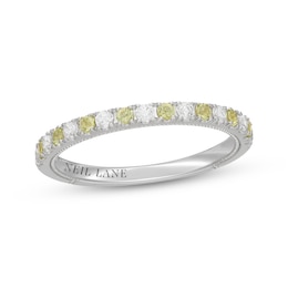 Neil Lane Peridot & Diamond Wedding Band 1/5 ct tw 14K White Gold