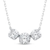 Thumbnail Image 1 of Memories Moments Magic Diamond Three-Stone Necklace 1 ct tw 10K White Gold 18&quot;