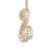 Thumbnail Image 3 of Open Hearts Necklace 1 ct tw Diamonds 14K Yellow Gold