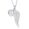 Thumbnail Image 0 of Angel Wing Necklace Diamond Accent Sterling Silver