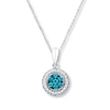 Thumbnail Image 1 of Diamond Necklace 1/4 ct tw Blue/White 10K White Gold 18&quot;