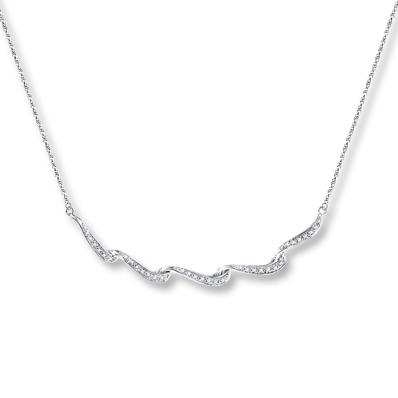 Collection 18-karat gold, sterling silver and diamond necklace