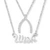 Thumbnail Image 0 of Wish Layered Necklace 1/15 ct tw Diamonds Sterling Silver 18"