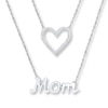 Thumbnail Image 1 of Mom Layered Necklace 1/10 ct tw Diamonds Sterling Silver 18.4&quot;