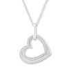 Thumbnail Image 1 of Heart Necklace 1/10 ct tw Diamonds Sterling Silver 18&quot;