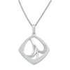 Thumbnail Image 2 of Diamond Necklace 1/8 ct tw Round-cut Sterling Silver 18&quot;