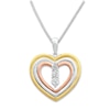 Thumbnail Image 1 of Diamond Heart Necklace Sterling Silver & 10K Two-Tone Gold 18&quot;