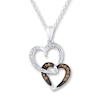 Thumbnail Image 1 of Le Vian Chocolate Diamonds 1/8 ct tw Necklace 14K Vanilla Gold 18&quot;