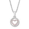 Thumbnail Image 1 of Diamond Heart Necklace 1/6 ct tw Round-cut 10K Two-Tone Gold