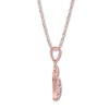 Thumbnail Image 3 of Diamond Pineapple Necklace 1/10 ct tw Round-cut 10K Rose Gold 18&quot;