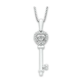 Unstoppable Love Key Necklace Sterling Silver 18