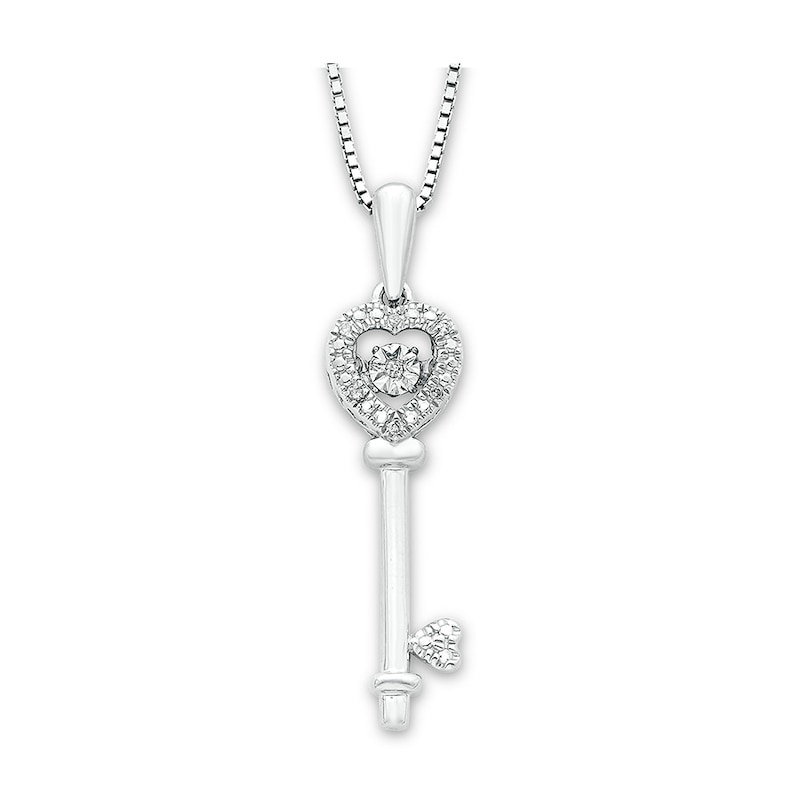 Unstoppable Love Key Necklace Sterling Silver 18"