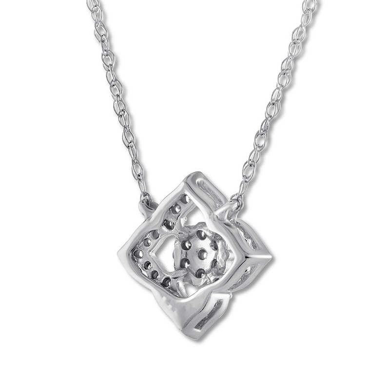 Main Image 3 of Diamond Necklace 1/10 Carat tw 10K White Gold