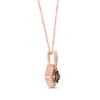 Thumbnail Image 1 of Le Vian Chocolate & Nude Diamond Necklace 1/2 ct tw 14K Strawberry Gold