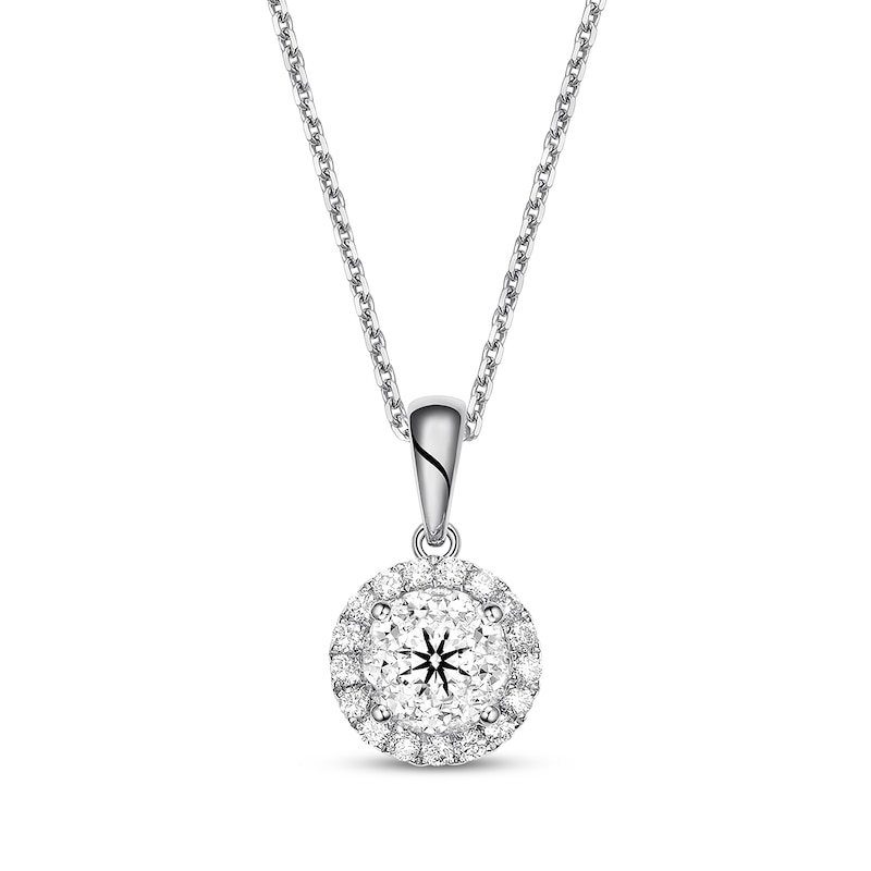 Main Image 1 of Diamond Necklace 1/3 ct tw Round-cut 10K White Gold 18&quot;