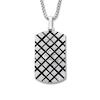 Thumbnail Image 1 of Men's Dog Tag Necklace 1/5 ct tw Diamonds Sterling Silver 18&quot;