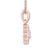 Thumbnail Image 3 of Diamond Necklace 3/8 ct tw Round-cut 10K Rose Gold 18&quot;