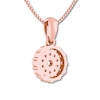 Thumbnail Image 4 of Diamond Necklace 3/8 ct tw Round-cut 10K Rose Gold 18&quot;