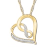 Thumbnail Image 1 of Heart Infinity Necklace with Diamonds 10K Yellow Gold 18&quot;