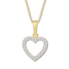 Thumbnail Image 1 of Diamond Heart Necklace 1/10 ct tw Round-cut 10K Yellow Gold