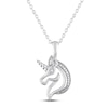 Thumbnail Image 2 of Unicorn Necklace with Diamonds Sterling Silver