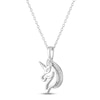 Thumbnail Image 3 of Unicorn Necklace with Diamonds Sterling Silver