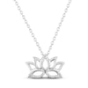 Thumbnail Image 1 of Lotus Necklace with Diamonds Sterling Silver