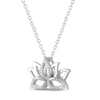 Thumbnail Image 2 of Lotus Necklace with Diamonds Sterling Silver