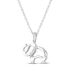 Thumbnail Image 3 of Elephant Necklace with Diamonds Sterling Silver