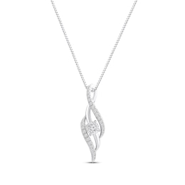 Diamond Necklace 1/3 ct tw 10K White Gold 18&quot;