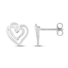 Thumbnail Image 3 of Boxed Set Heart Necklace/Earrings Diamond Accents Sterling Silver